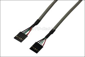 Connettore dorato Dupon2.54mm maschio a maschio cavo