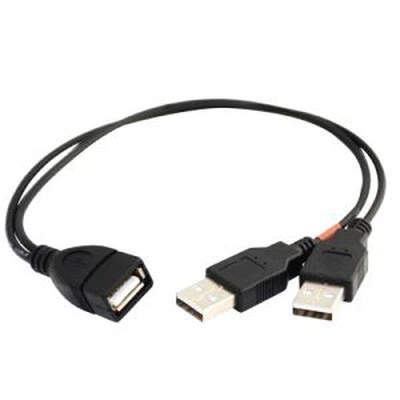 USB 2.0 un Splitter Y 1 femmina-maschio 2 dati carica cavo prolunga